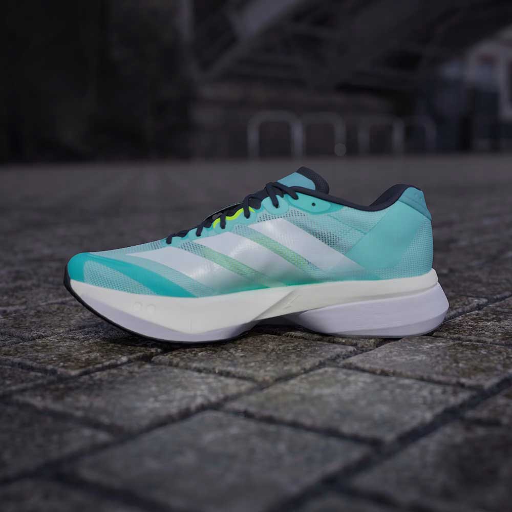 Men's Boston 13 Running Shoe - Flash Aqua/Ftwr White/Lucid Lemon - Regular (D)
