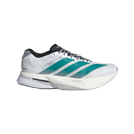 Men's Boston 13 Running Shoe - Ftwr White/Pure Teal/Grey - Regular (D)