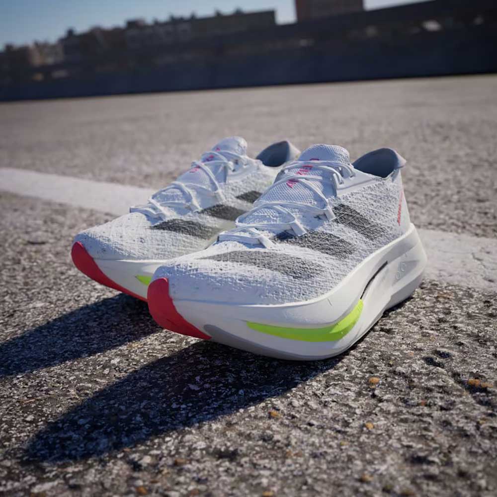 Men's Adizero Prime X 2 Strung Running Shoe - Cloud White/Core Black/Lucid Red - Regular (D)