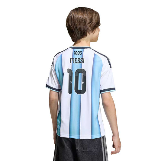 Youth Argentina Messi Home Jersey - White/Icey Blue/Light Blue