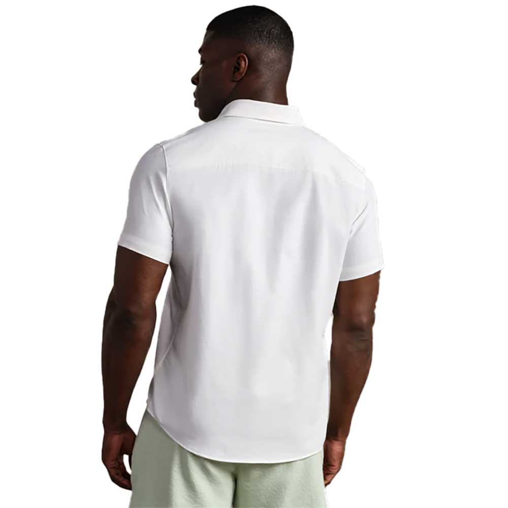 Men's Brezza Linen-Blend Short Sleeve Shirt - White Onyx