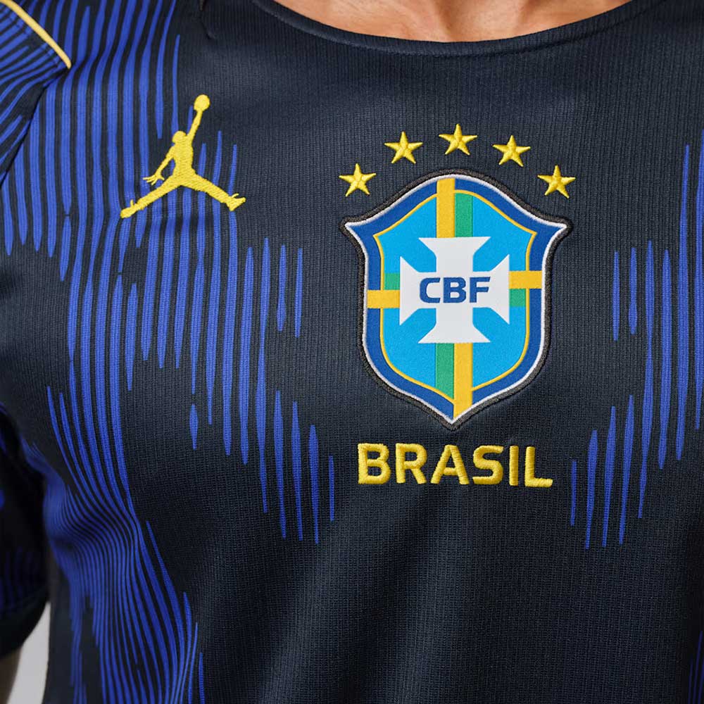 Men's Brazil DF Away 3 Stadium Jersey - Old Royal/Black
