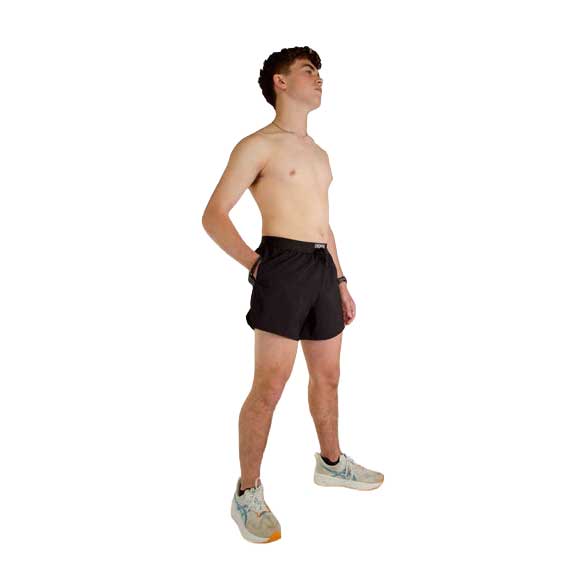 Men's Black 5" Drawstring Running Shorts - Black