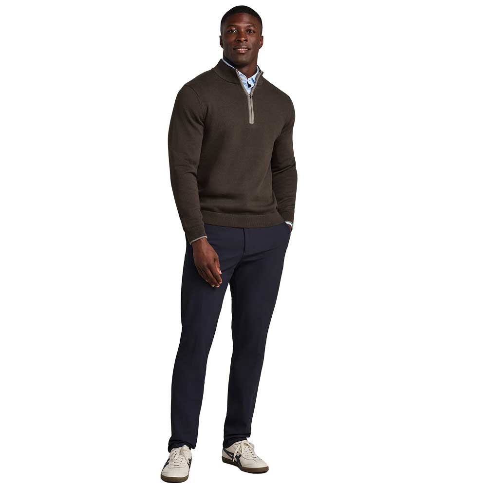 Men's Commuter 1/4 Zip Sweater - Cafe Noir