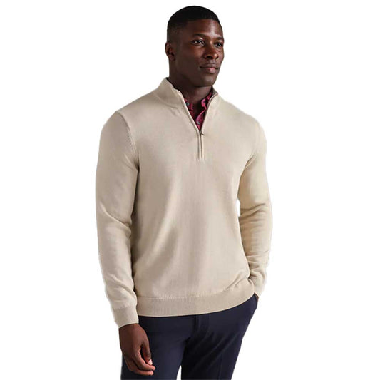 Men's Commuter 1/4 Zip Sweater - Bone