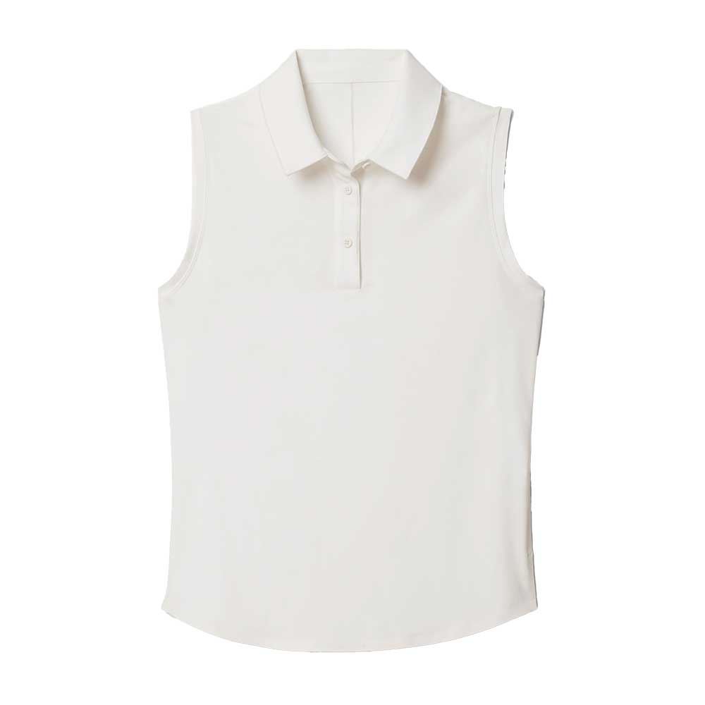 Women's Course to Court Sleeveless Polo - Snow White