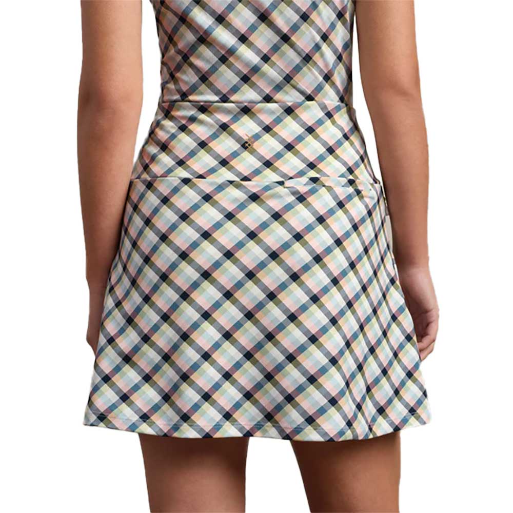 Women's Course to Court Skort 16" - Navy Multi Plaid