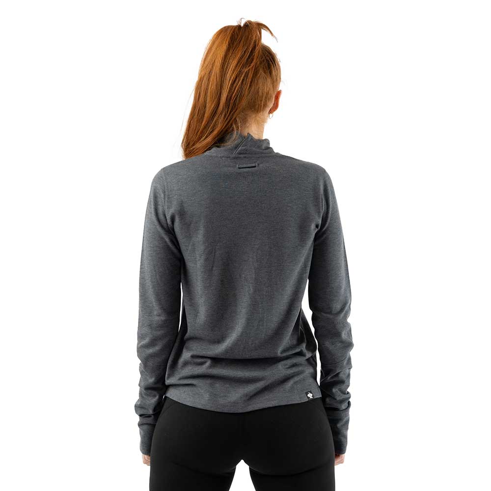 Women's Outrun Mock Neck - Charcoal