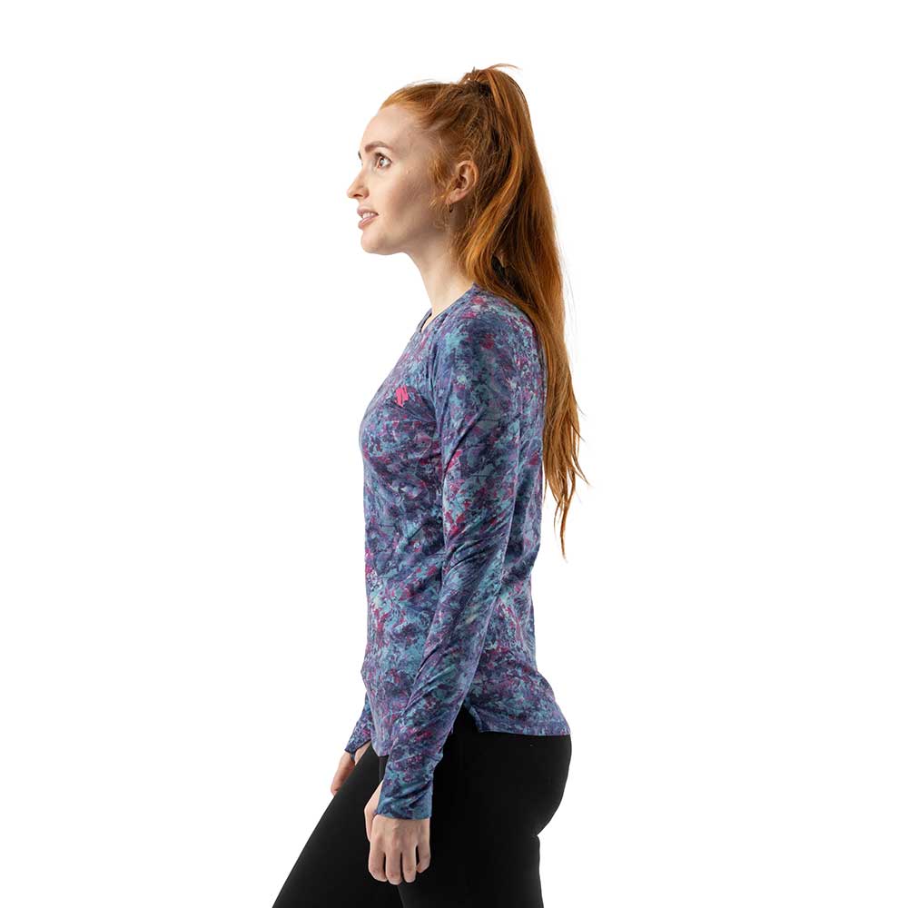 Women's Outrun Long Sleeve - Salt Air Leaves