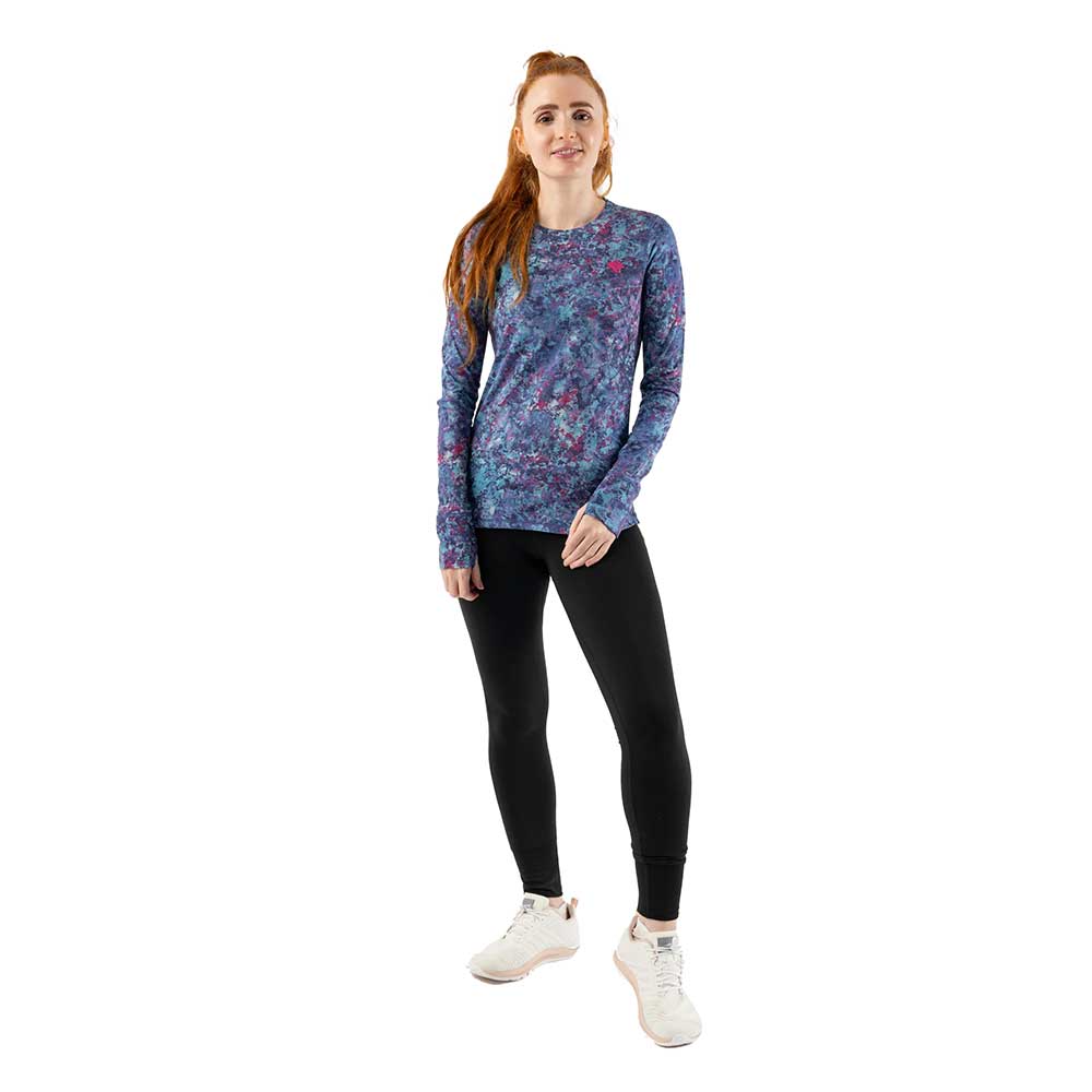 Women's Outrun Long Sleeve - Salt Air Leaves