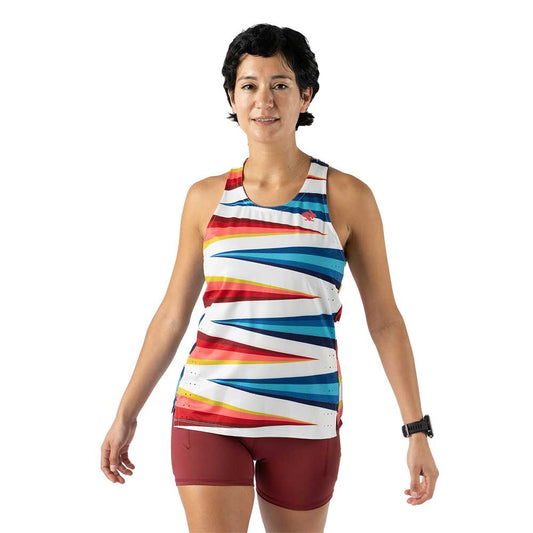 Women's Race Pace Tank - Vaporous Gray Stripe