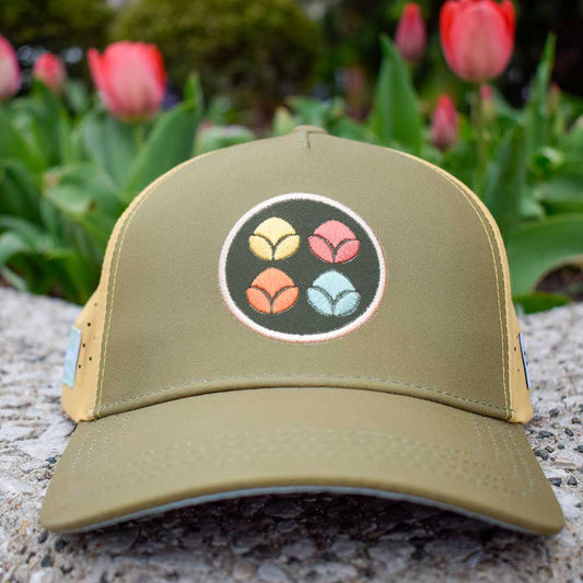 Tulip Time Running Trucker - Olive