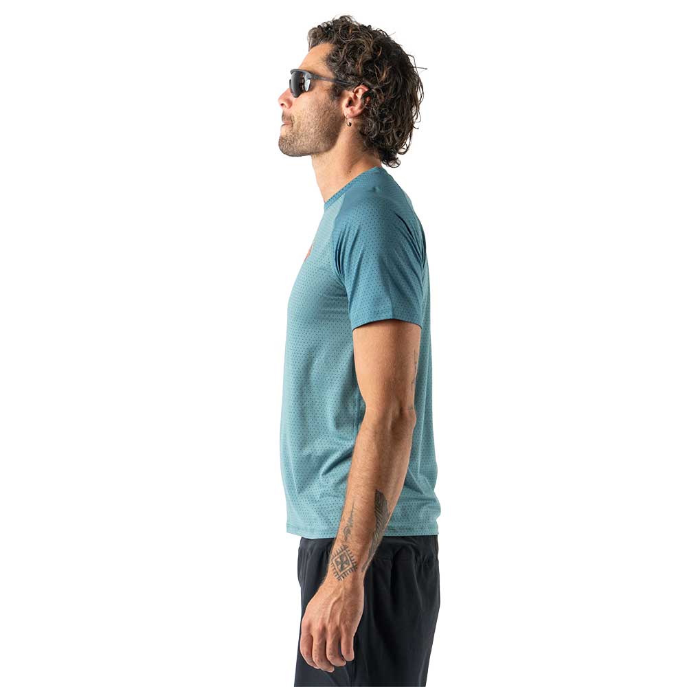 Men's EZ Tee Perf Short Sleeve Trail - Mineral Blue