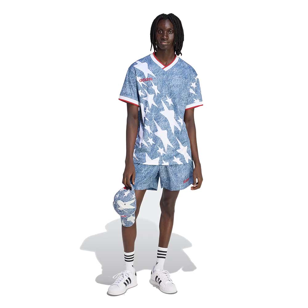 Men's USA Denim Short - White/Dark Blue