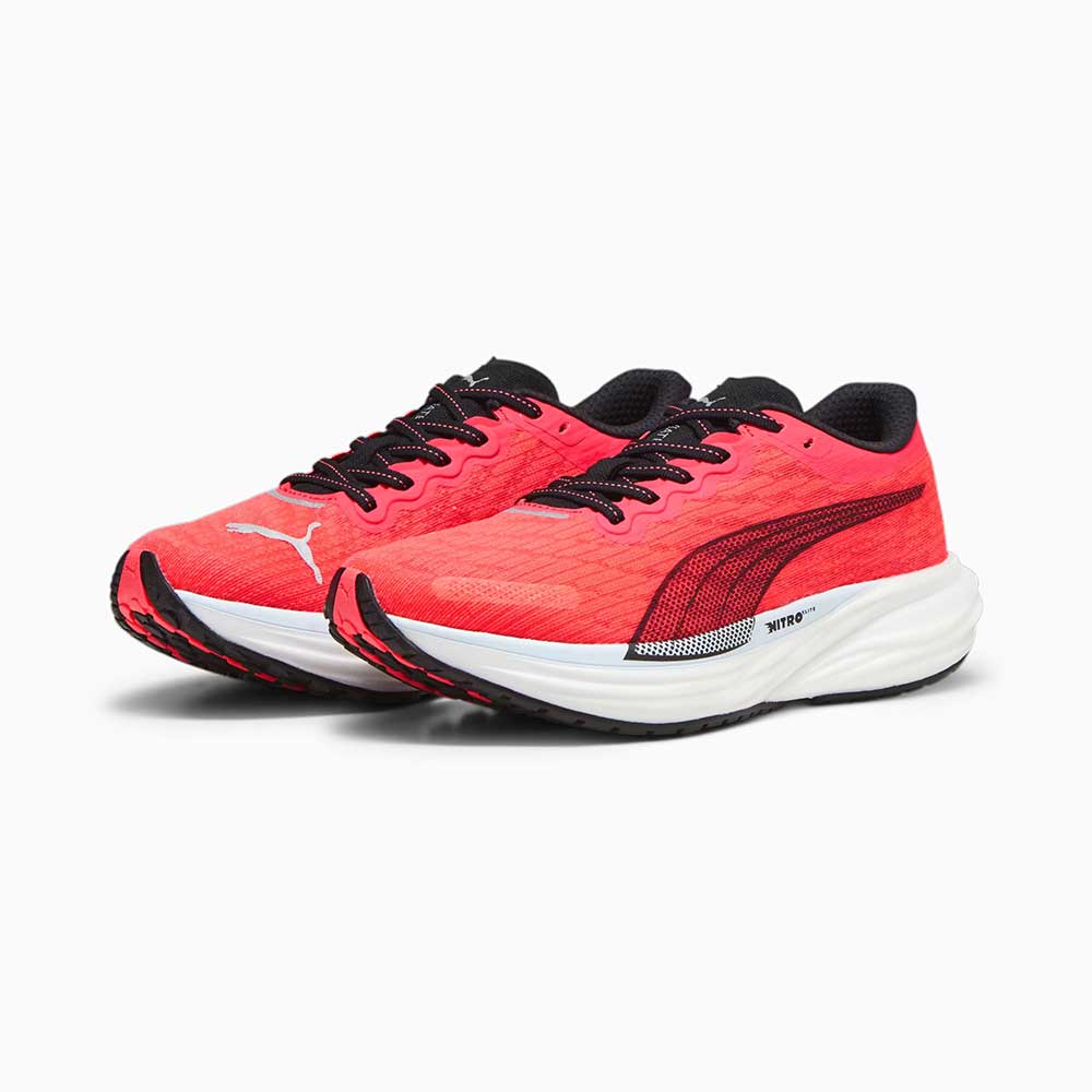 Women's Deviate Nitro 2 Running Shoe - Puma Black/Fire Orchid- Regular (B)