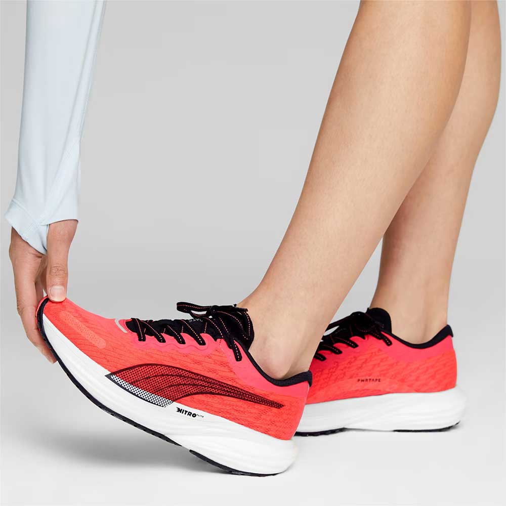 Women's Deviate Nitro 2 Running Shoe - Puma Black/Fire Orchid- Regular (B)