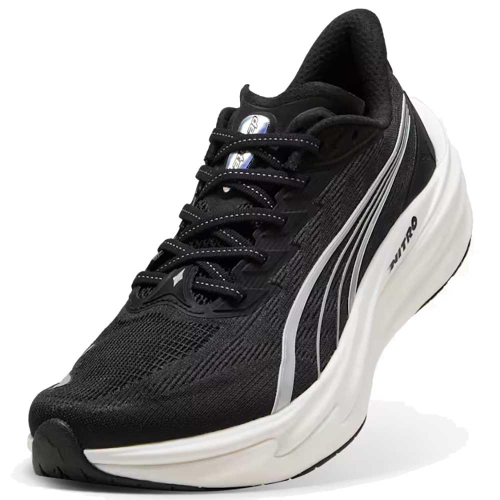 Men's Deviate NITRO 4 Running Shoe - Puma Black/Puma White/Puma Silver - Regular (D)