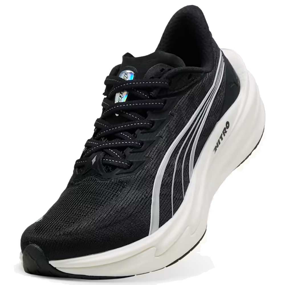 Women's Deviate NITRO 4 Running Shoe - Puma Black/Puma White/Puma Silver - Regular (B)