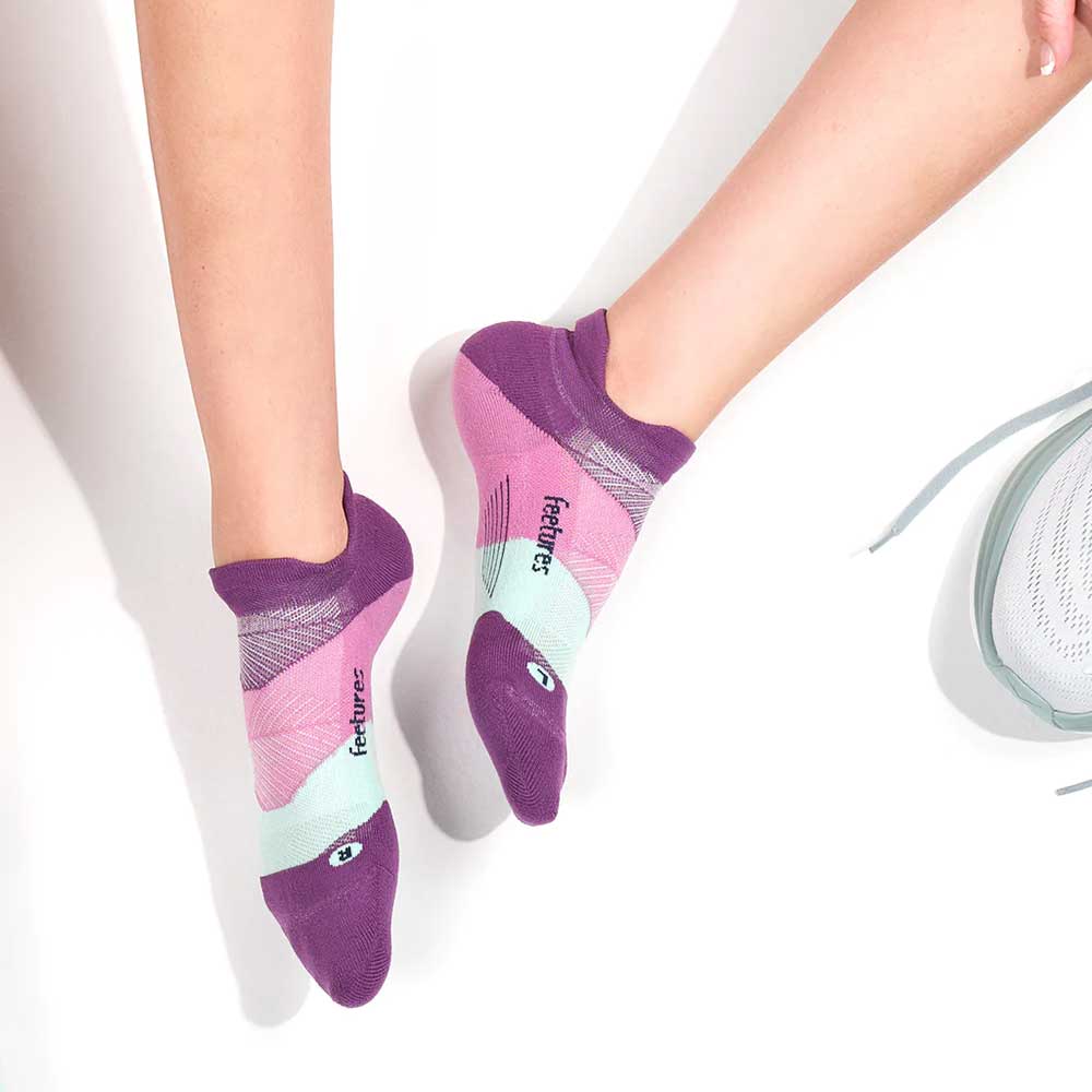Unisex Elite Light Cushion No Show Tab Socks - Peak Purple