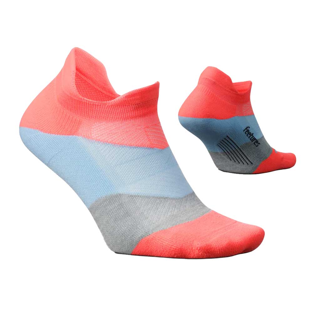 Unisex Elite Ultra Light No Show Tab Socks - Climb Coral