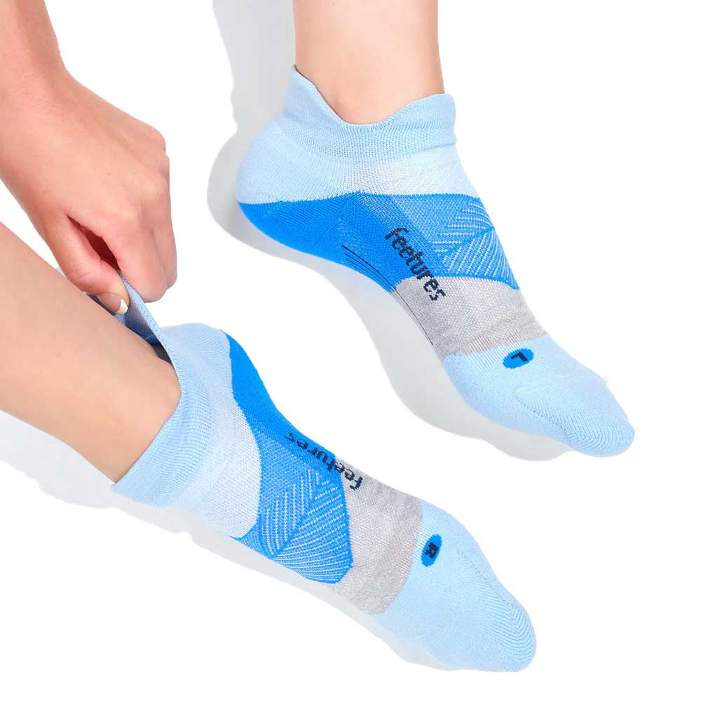 Unisex Elite Light Cushion No Show Tab Socks - Big Sky Blue