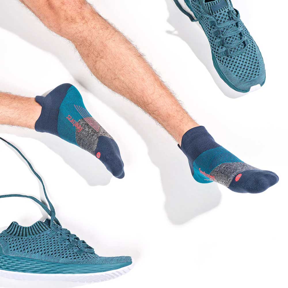 Unisex Elite Light Cushion No Show Tab Socks - Trek Teal
