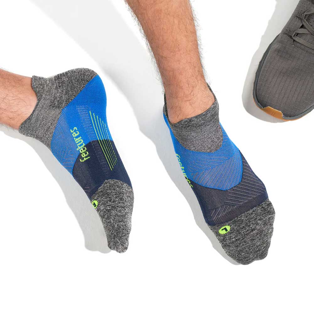 Unisex Elite Light Cushion No Show Tab Socks- Gravity Gray