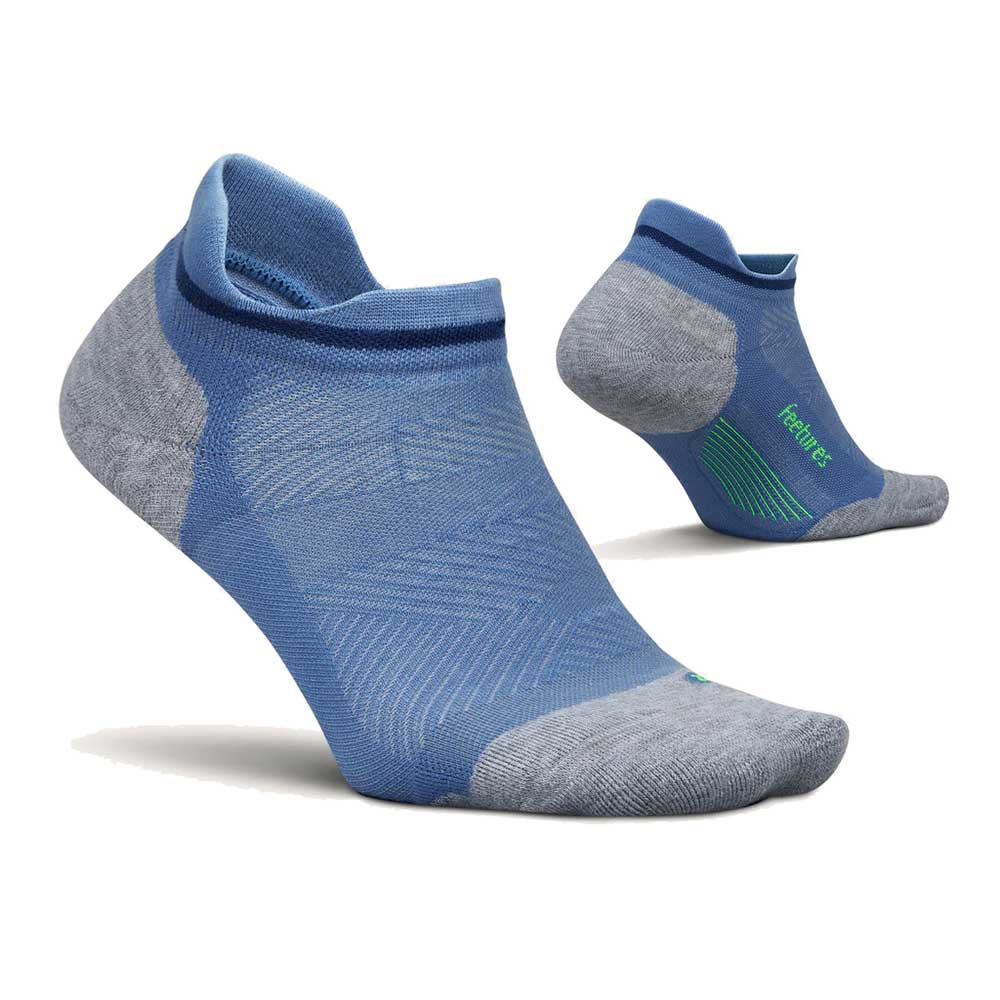 Elite Max Cushion No Show Tab Socks - Bahama Blue