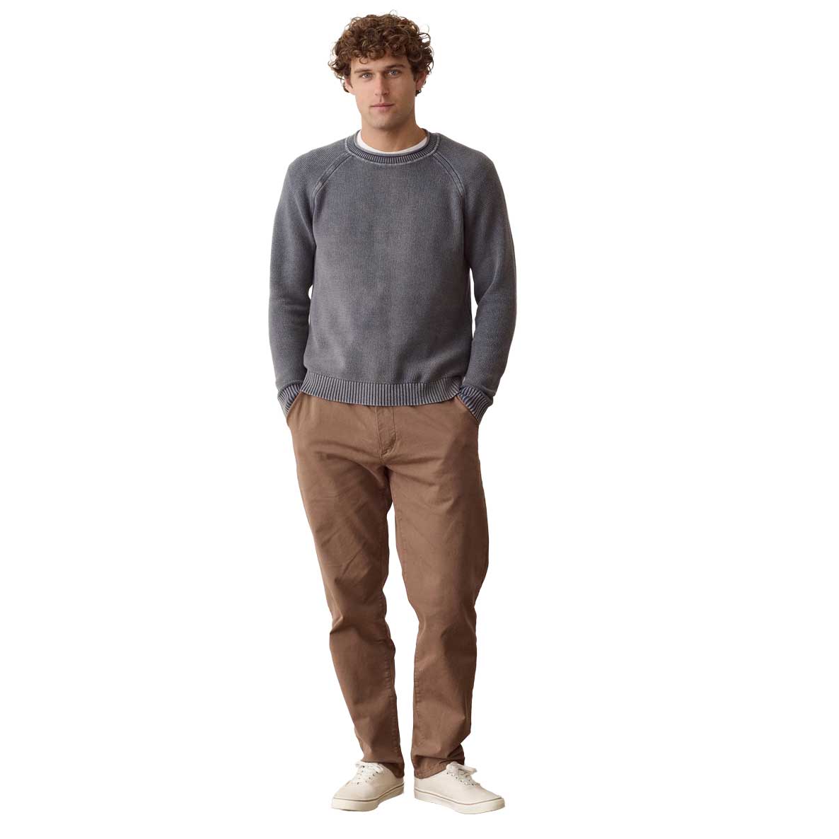 Men's Garment Dye Roll Neck Sweater - Mood Indigo