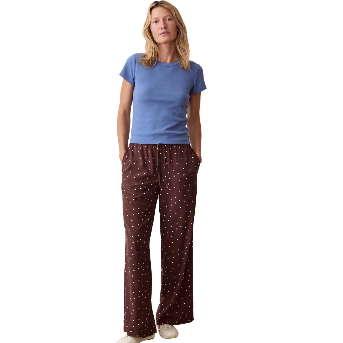 Women's Lexi Rib Crew Tee - Dutch Blue