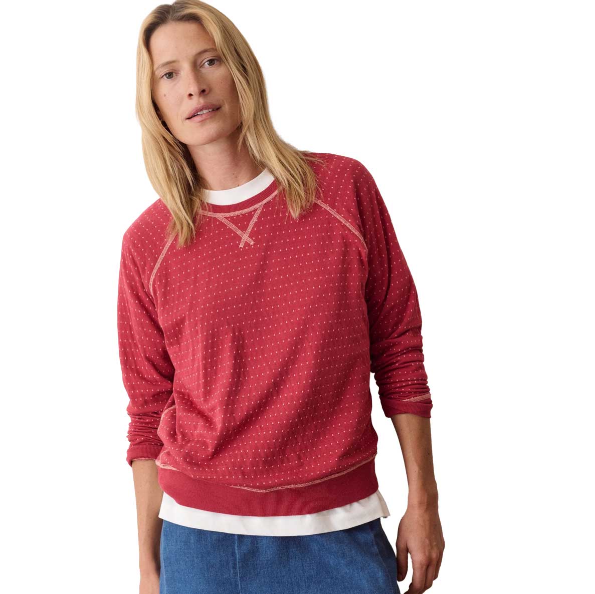 Women's Reversible Raglan - Dusk Rose Stripe