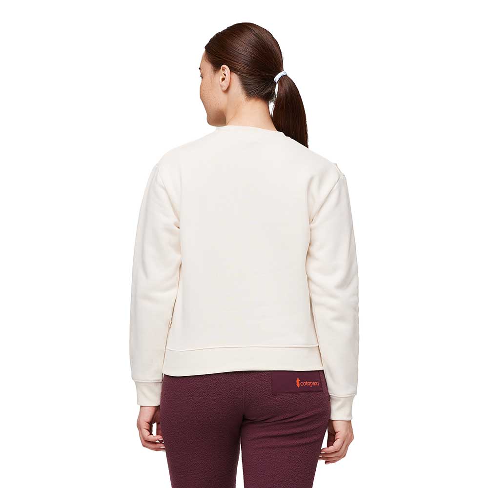 Women's Traveling Llama Organic Crew Sweatshirt - Bone