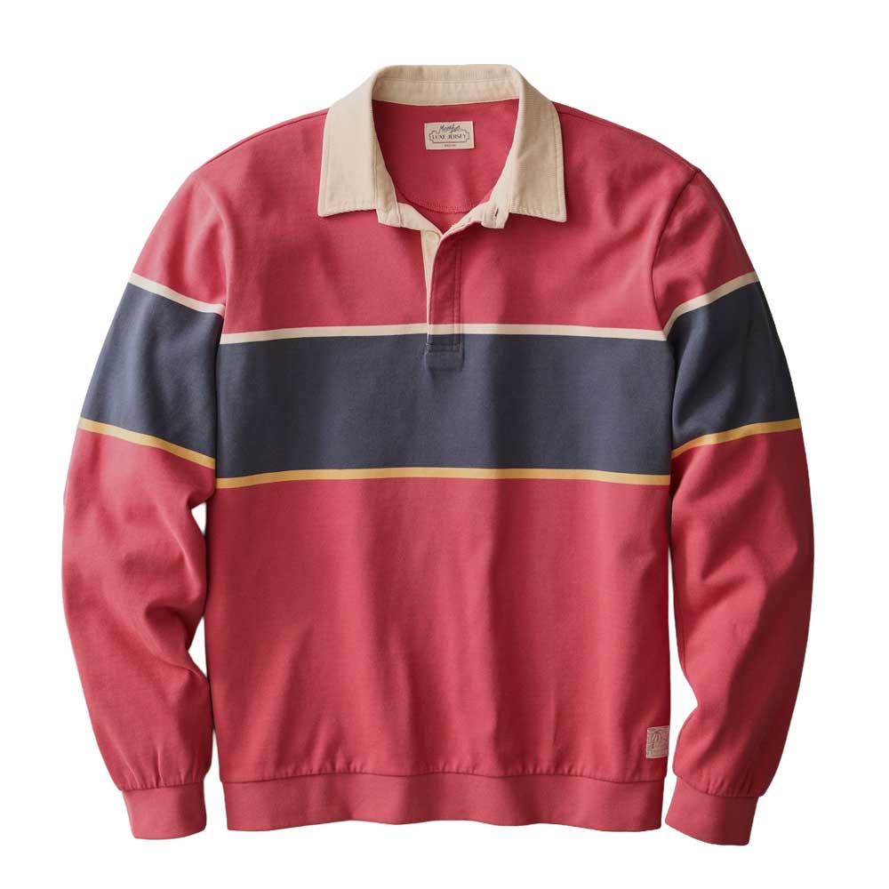 Men's Sueded Rugby Polo - Garnet Rose
