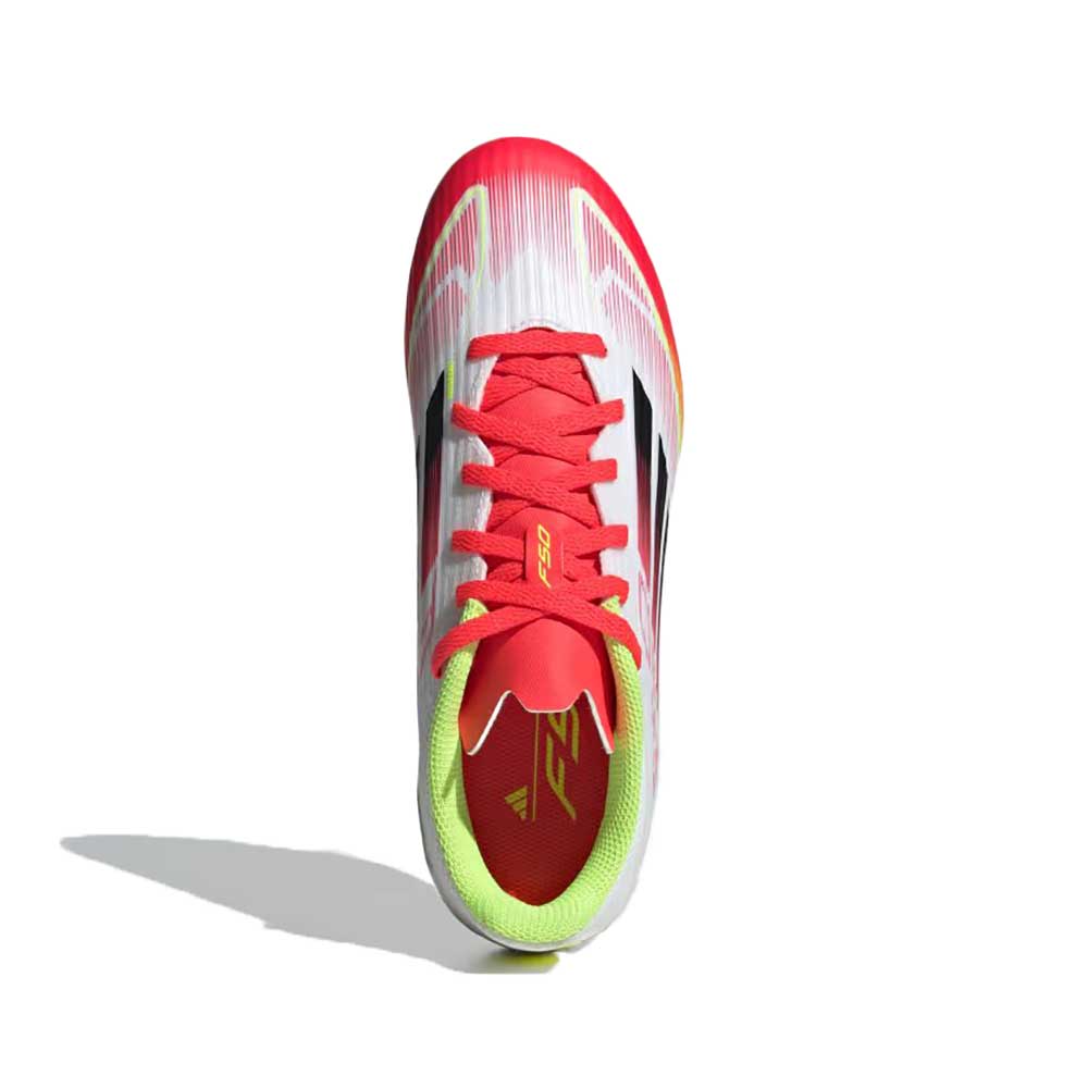JR F50 League FG Soccer Cleat - Cloud White/Core Black/Solar Yellow - Regular (D)