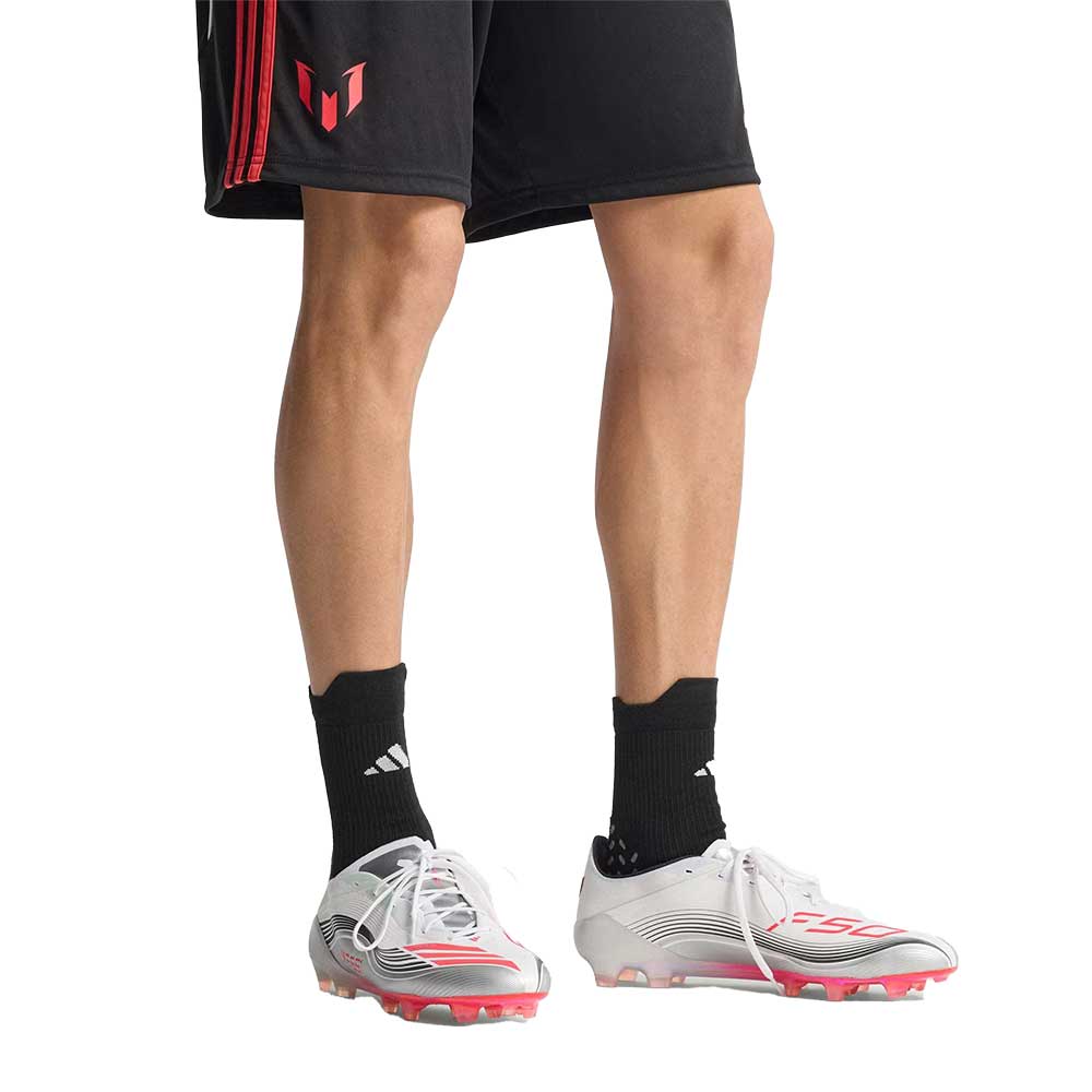 Men's F50 Messi Elite FG Soccer Cleat - Cloud White/Lucid Red/Silver Metallic - Regular (D)
