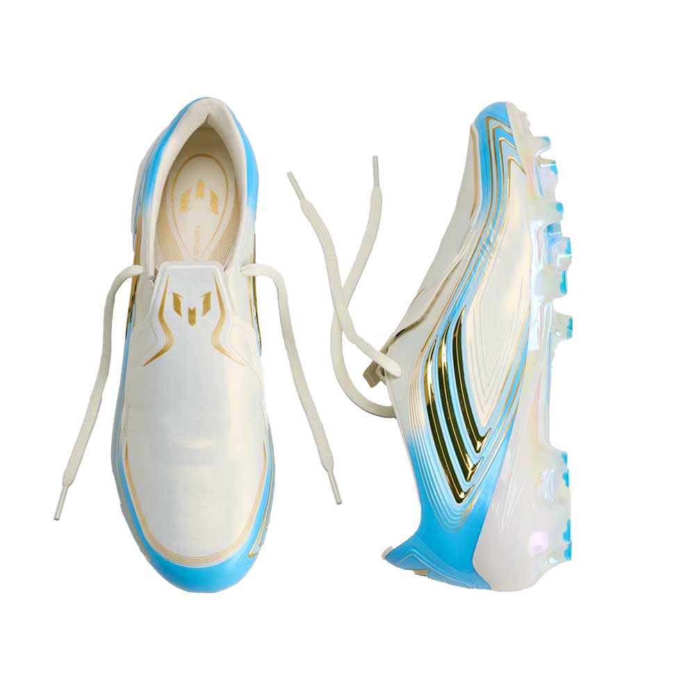F50 Messi Elite FG Soccer Cleat - Ivory/Semi Blue Burst/Icey Blue - Regular (D)
