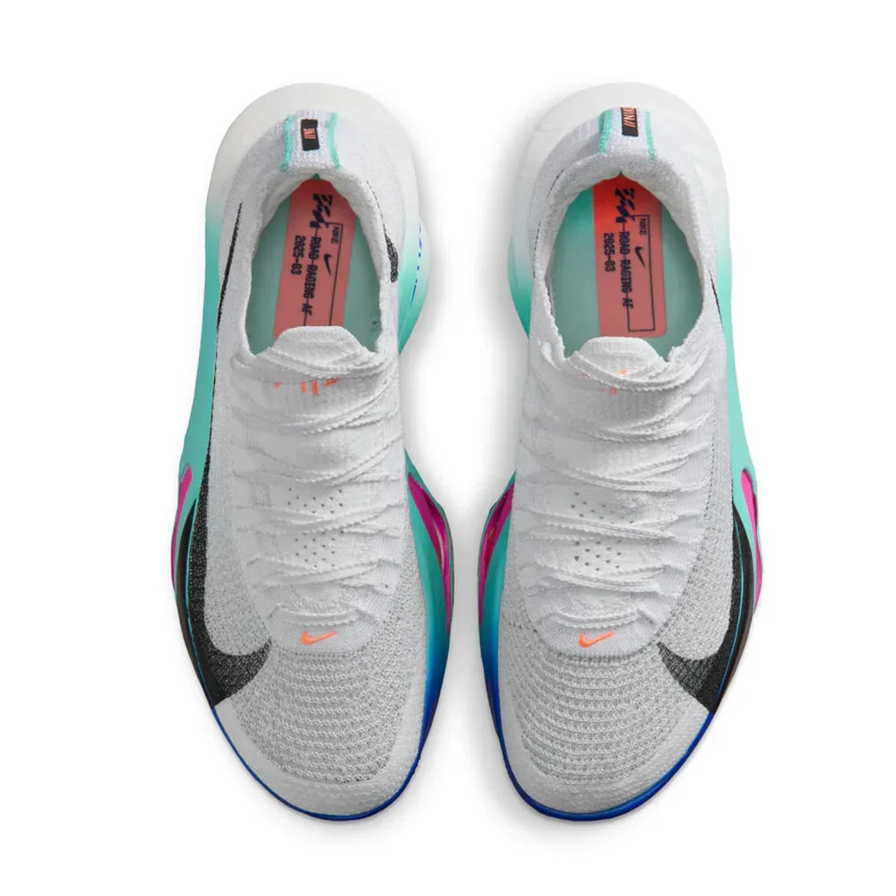Men's Nike Alphafly 3 Running Shoe - White/Black/Hyper Turquoise/Concord - Regular (D)