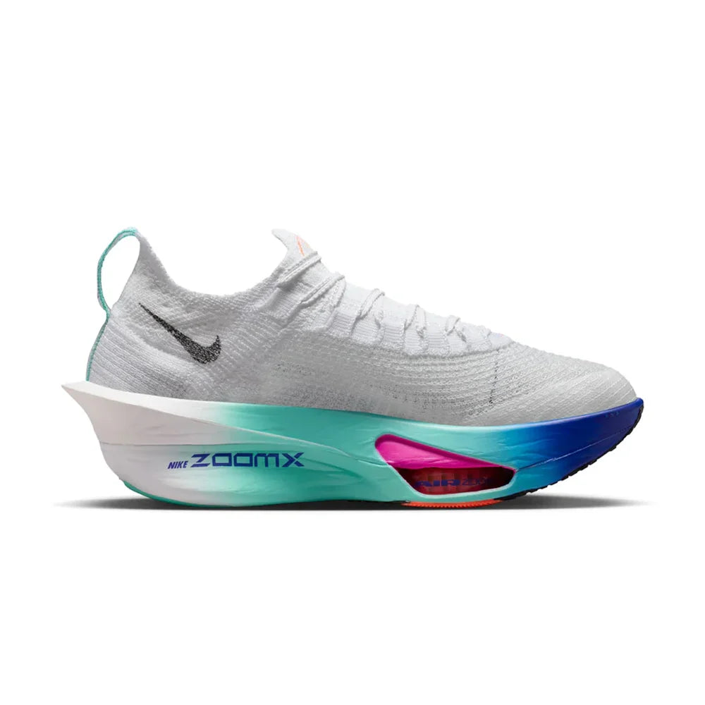 Men's Nike Alphafly 3 Running Shoe - White/Black/Hyper Turquoise/Concord - Regular (D)