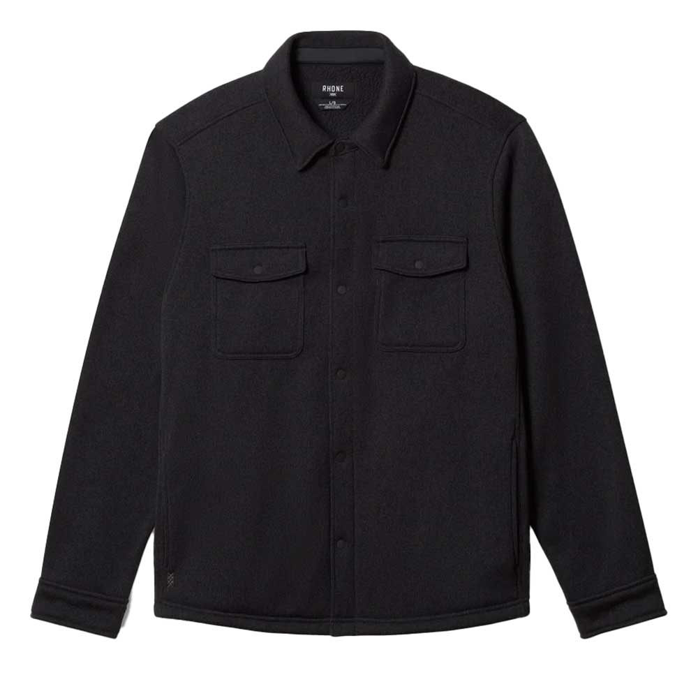 Men's Fleece Shacket - Black