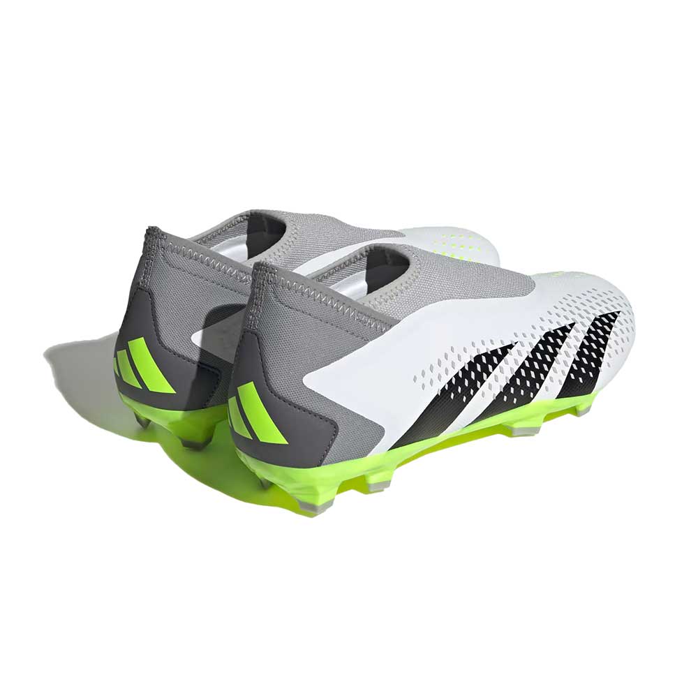 Unisex Predator Accuracy .3 Laceless FG Soccer Shoe - Cloud White/ Core Black / Lucid Lemon- Regular (D)