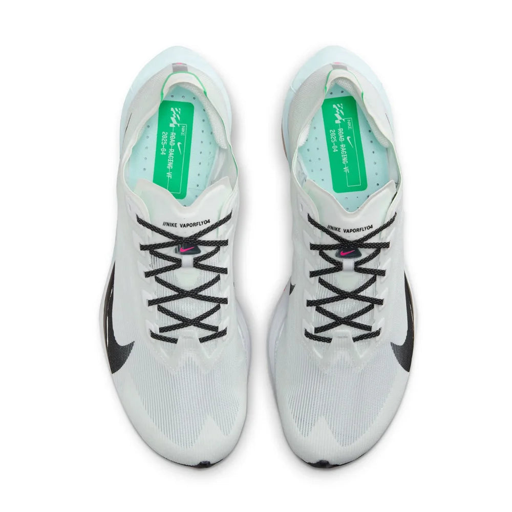 Men's Vaporfly 4 Running Shoe - White/Black/Hyper Pink/Mint Foam - Regular (D)