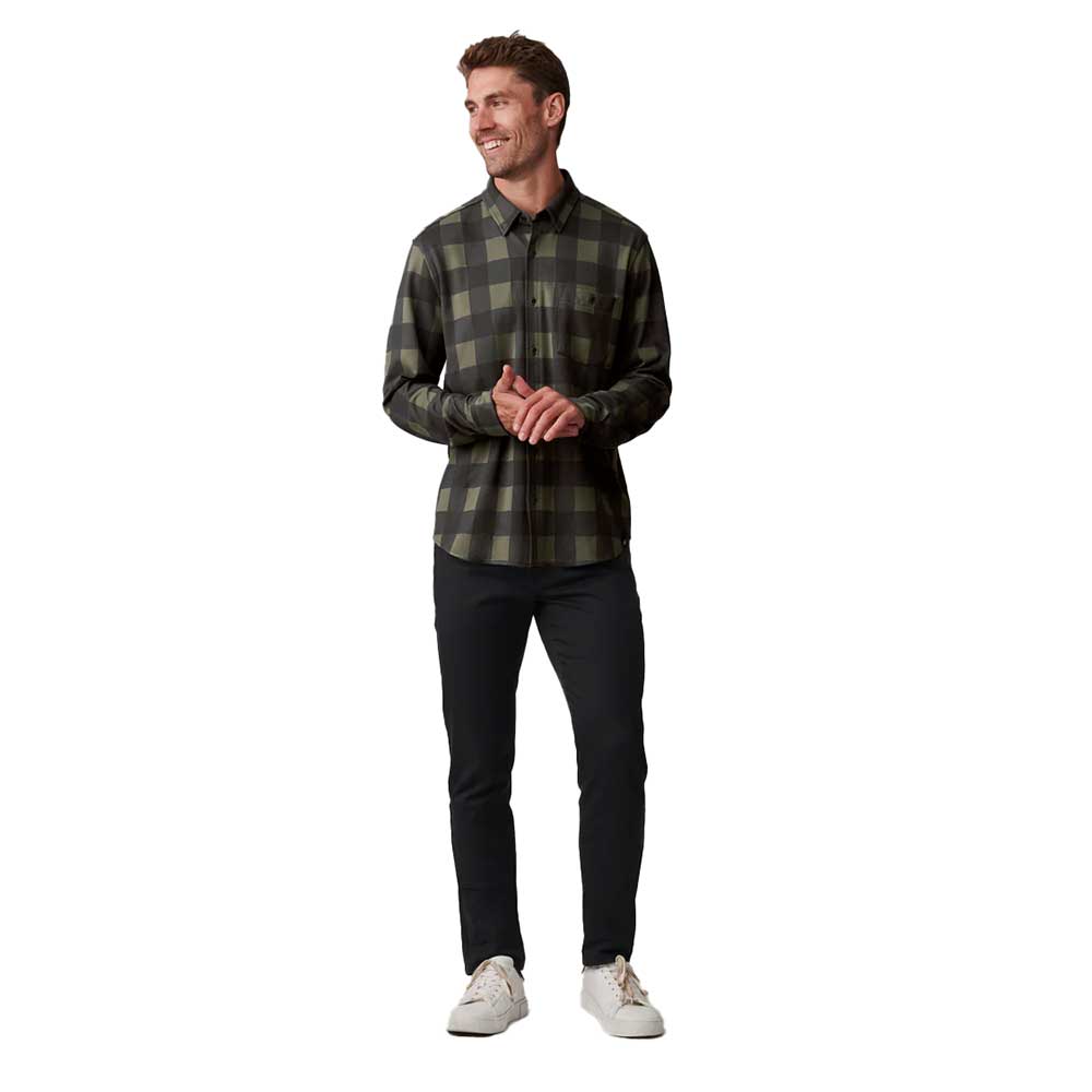 Men's Hardy Flannel Shirt - Lichen Green Buffalo Check