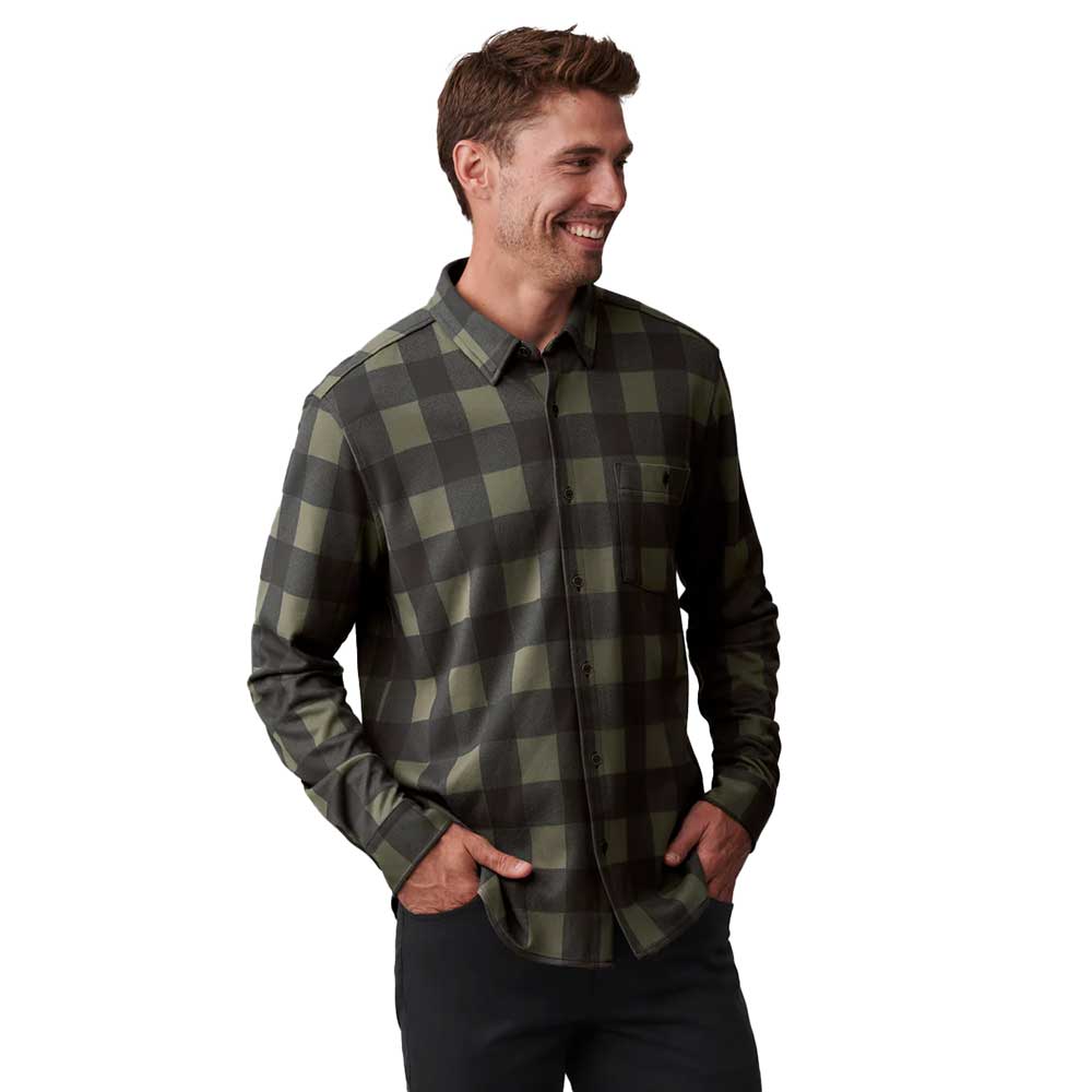 Men's Hardy Flannel Shirt - Lichen Green Buffalo Check