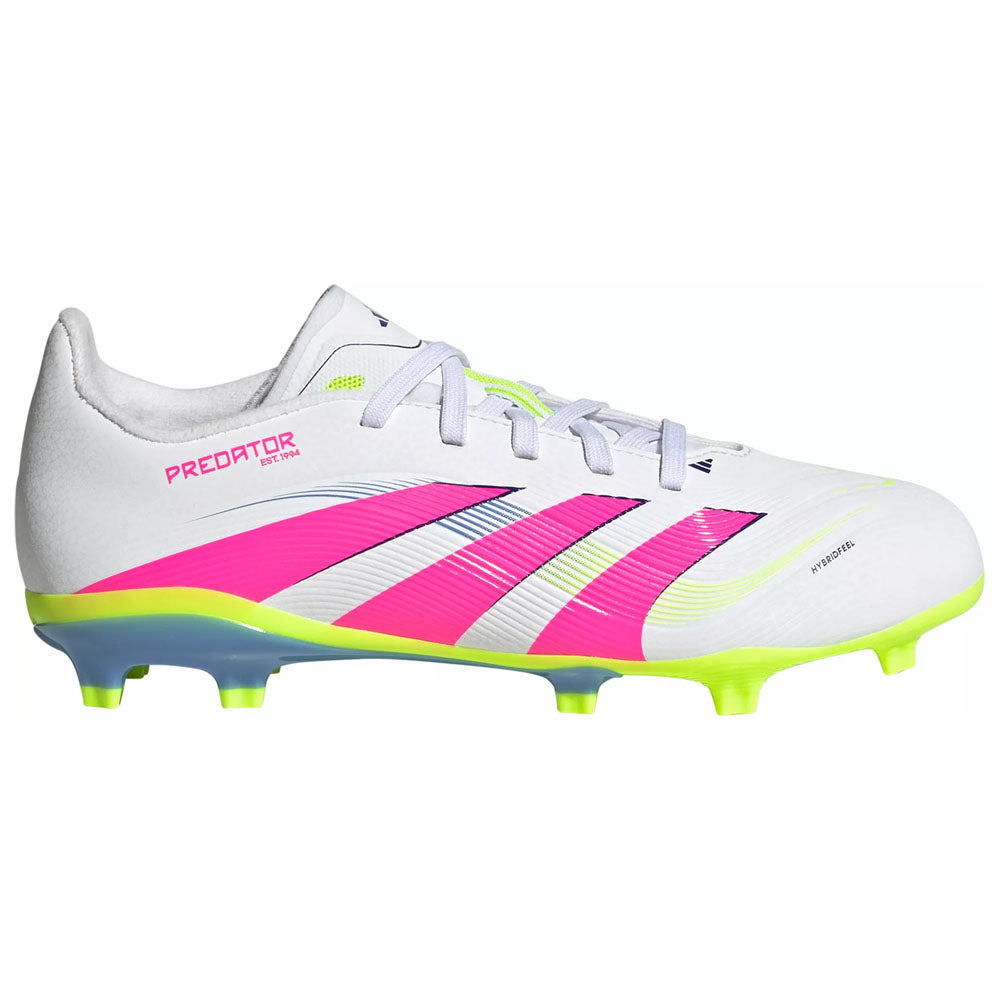 JR Predator League FG Soccer Cleats Ftwr White/Lucid Pink/Lucid