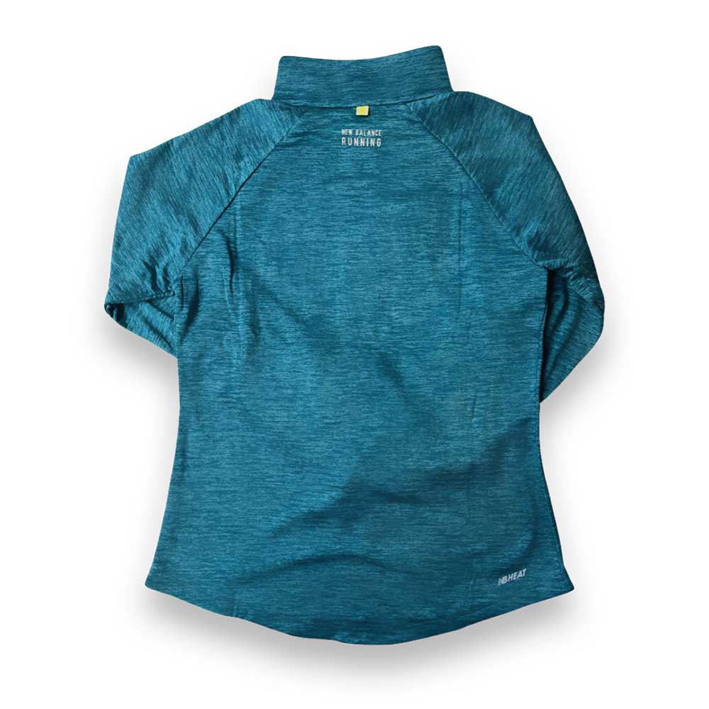 Women's She Runs GR NB Heat Grid Half Zip - Mountain/Lime