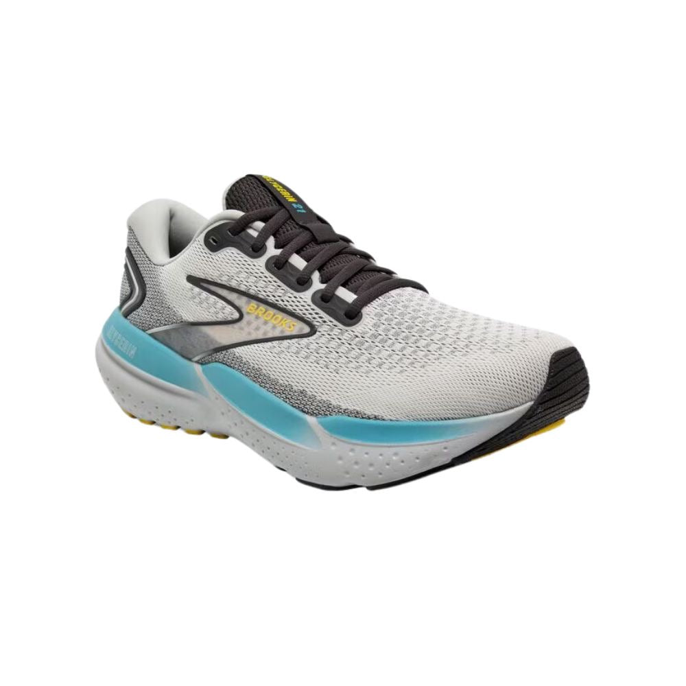 Men's Glycerin 21 Running Shoe - Coconut/Forged Iron/Yellow - Regular (D)