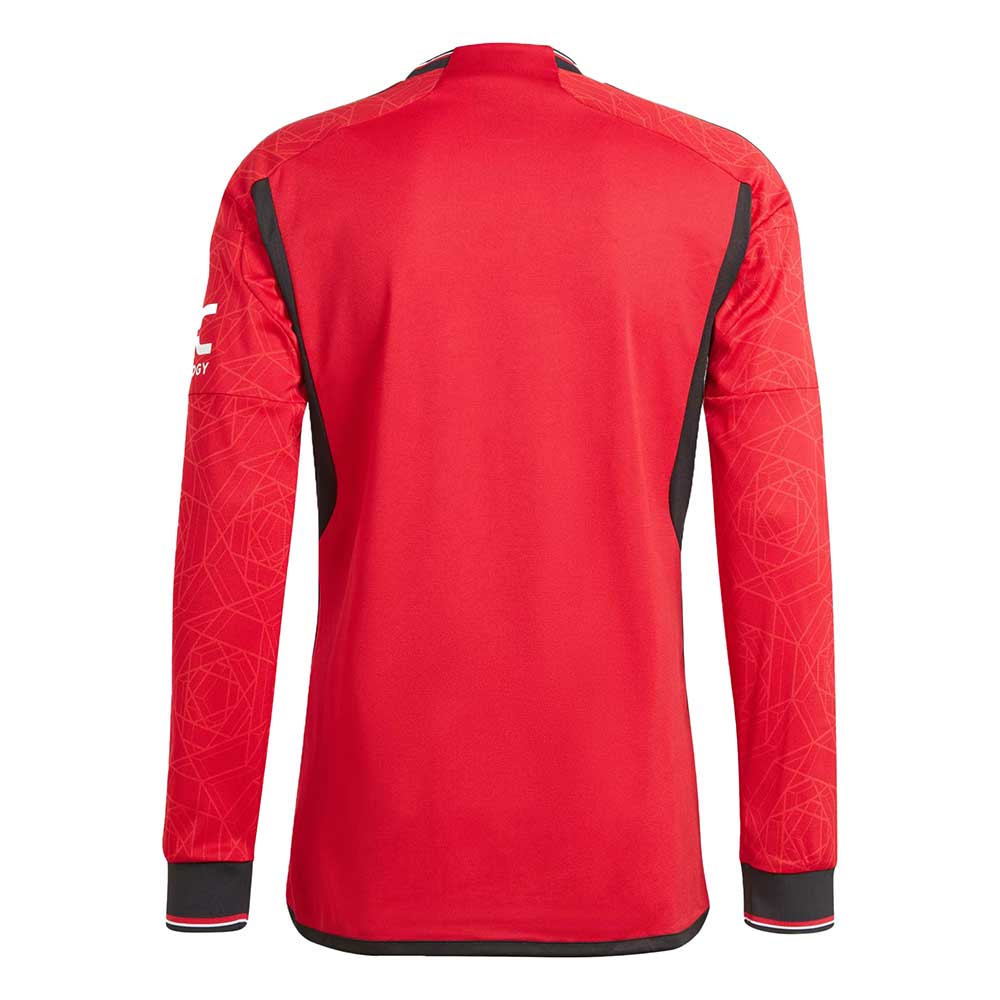 Men's Manchester United 23/24 Home Long Sleeve Jersey - Team Collegiate Red