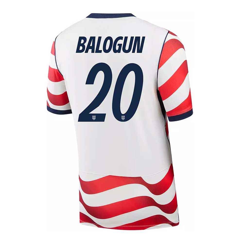 Men's USMNT 2026 Home Jersey BALOGUN #20 - Sail/Midnight Navy/Midnight Navy