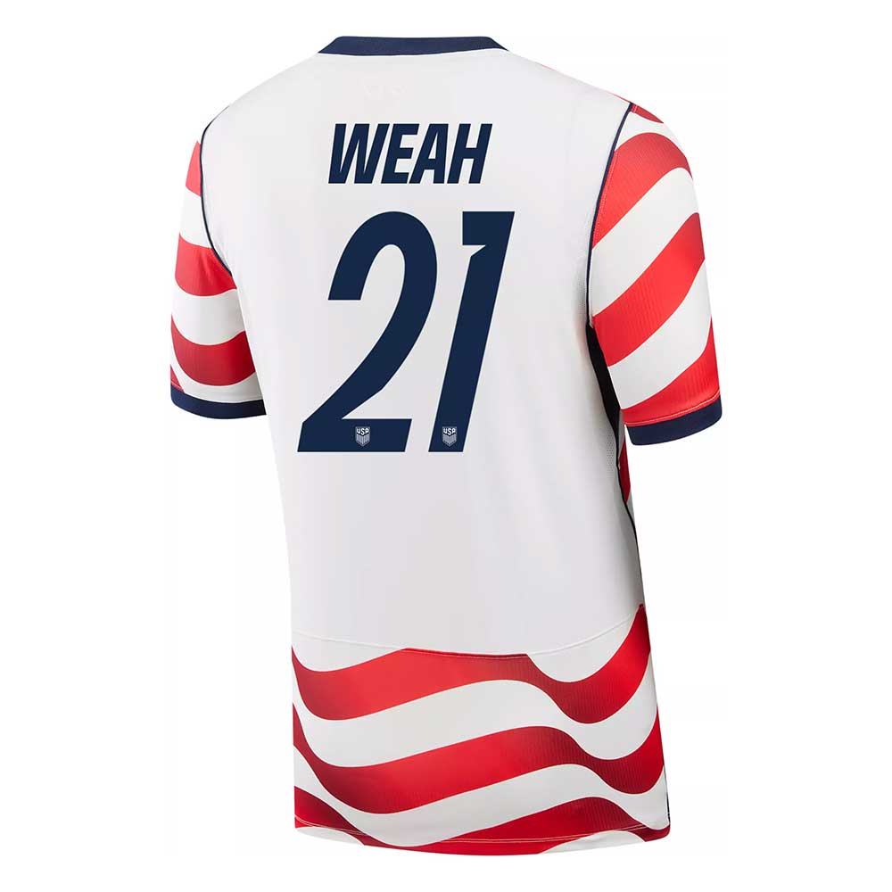 Men's USMNT 2026 Home Jersey WEAH #21 - Sail/Midnight Navy/Midnight Navy