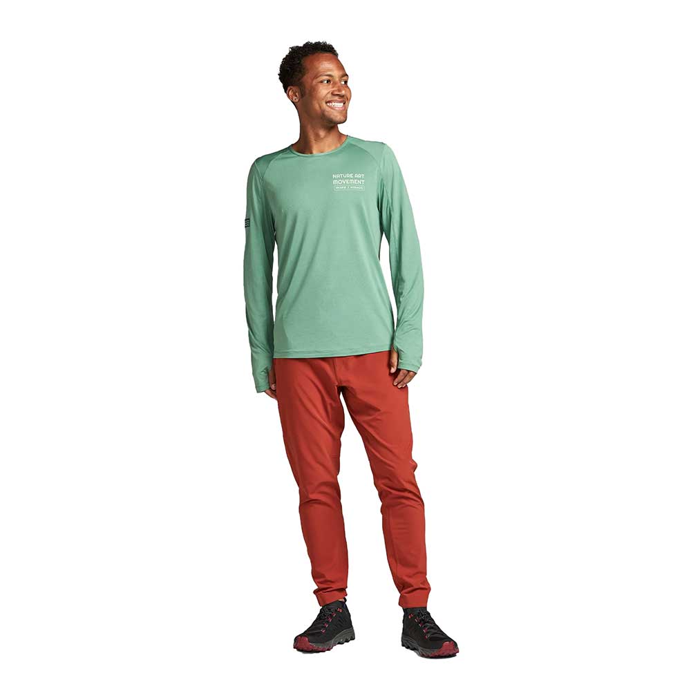 Men's Run All Day Tech Long Sleeve - Treeline Waterscape